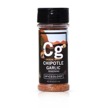 Derek Wolf Chipotle Garlic BBQ Rub in 4oz container