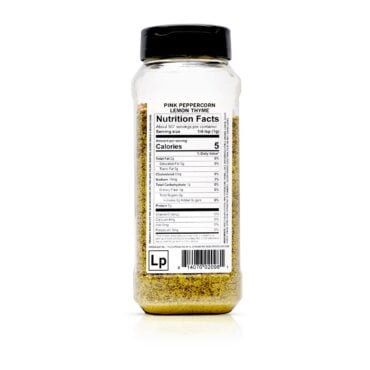 Pink Peppercorn Lemon Thyme Nutritional Facts Label