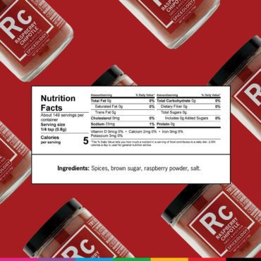 Raspberry Chipotle Sweet and Spicy Rub nutrition facts