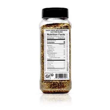Mediterranean salt-free seasoning nutrition facts label