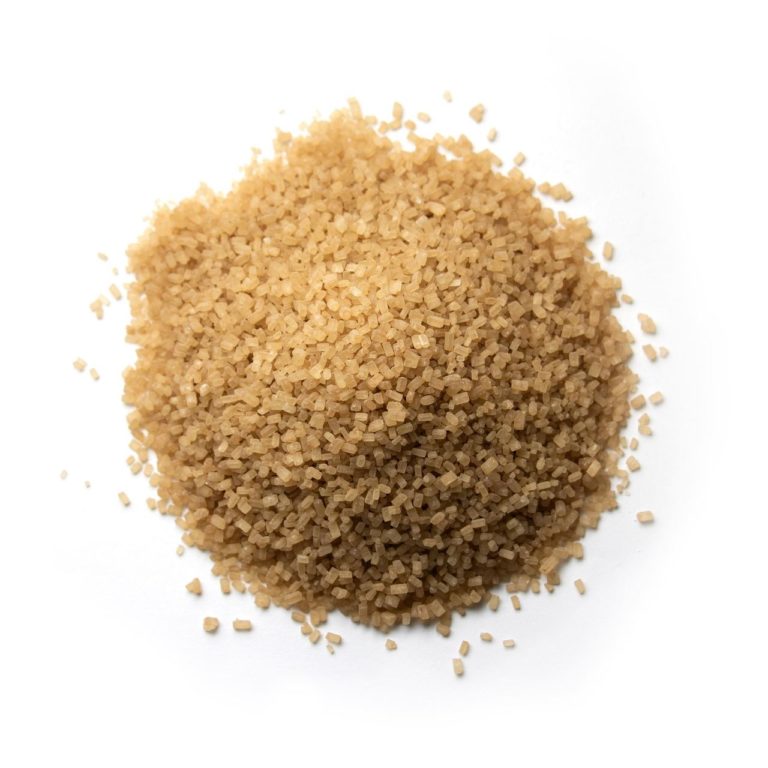 Raw Turbinado Sugar granules for baking recipes