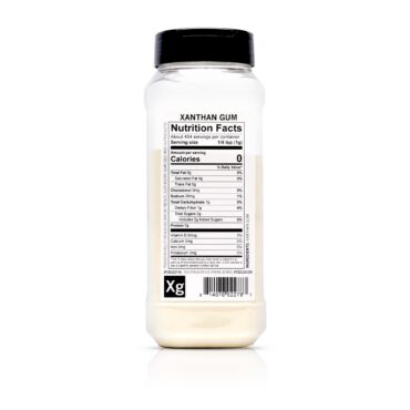 Xanthan Gum nutrition facts label