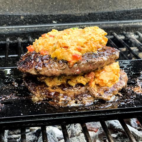Double Burger with Pimento cheese