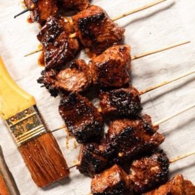 Cherry Chipotle Ale Skewers