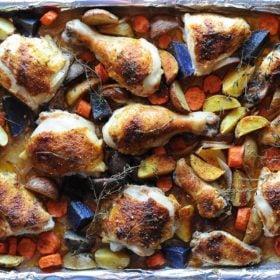 Christie Vanover sheet pan chicken with veggies and potatoes