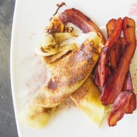 Mother's Day Crepes with bacon