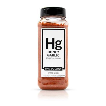 Honey Garlic Sriracha Blend seasoning in container