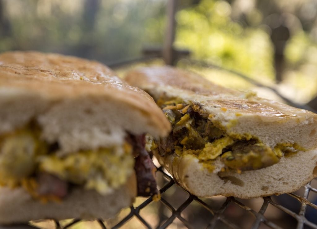Grilled Steak and Eggs Sandwich