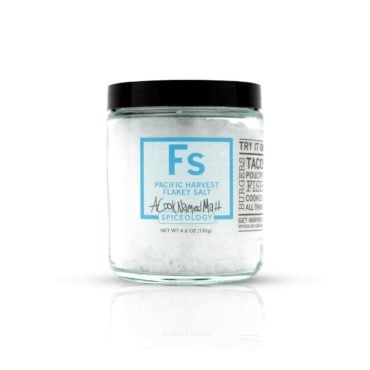 Pacific Harvest Flakey Salt in a glass jar