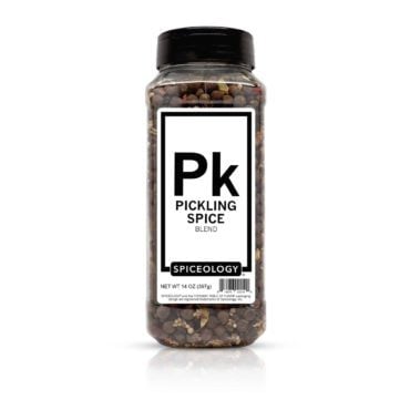 Pickling spice brine seasoning in large container