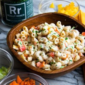 Vegan Ranch Macaroni Salad Recipe