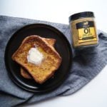 one love french toast on plate with butter