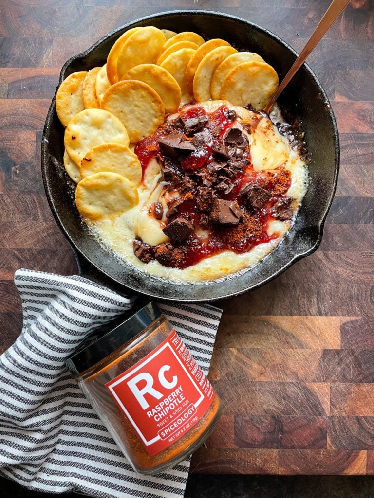 Raspberry Chipotle Baked Brie