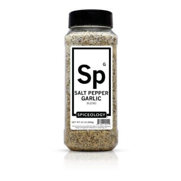 salt pepper garlic spice blend in large container