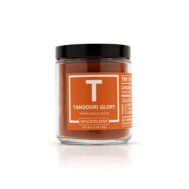 Spiceology Tandoori Glory Indian Masala Spice Blend Front of Jar