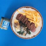 Spiceology Greek Freak Tri-Tip Steak, Frites and Sautéed Veggies Recipe