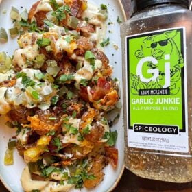 Spiceology Garlic Junkie Loaded Smash Potato Salad Recipe