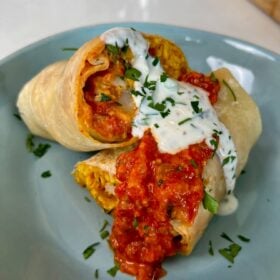 Spiceology Tomatador Paella-Inspired Shrimp Burrito Recipe
